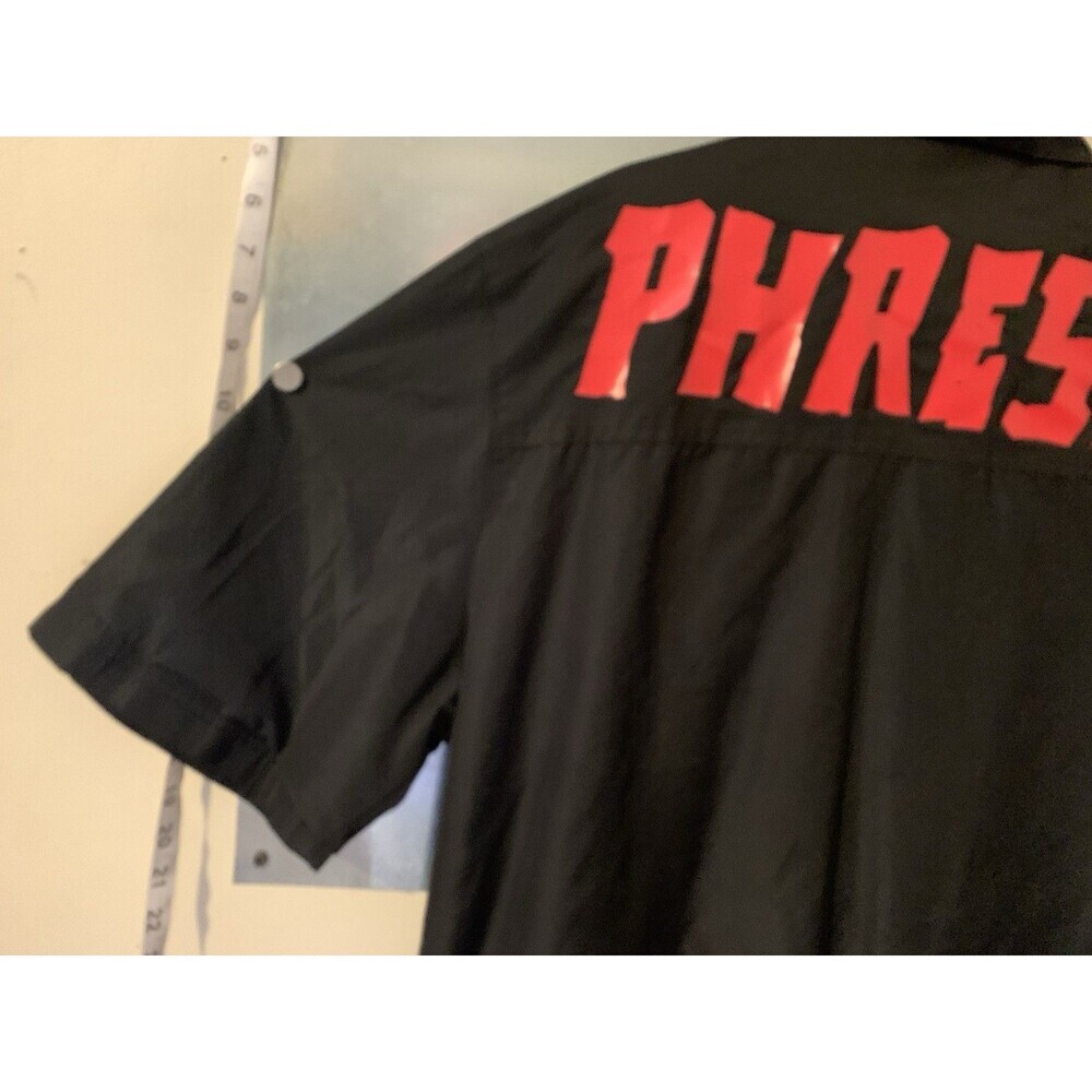 KLEEP PHRESH Mesh Lined Snap Up Short Sleeve Pocketed Polyester Shacket L BLACK - Picture 16 of 16